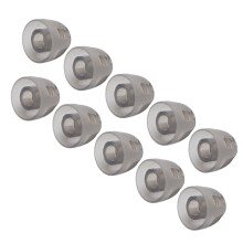 10 pièces d'embouts d'oreille souples à dôme ouvert, 5 mm/0,19 in, noir