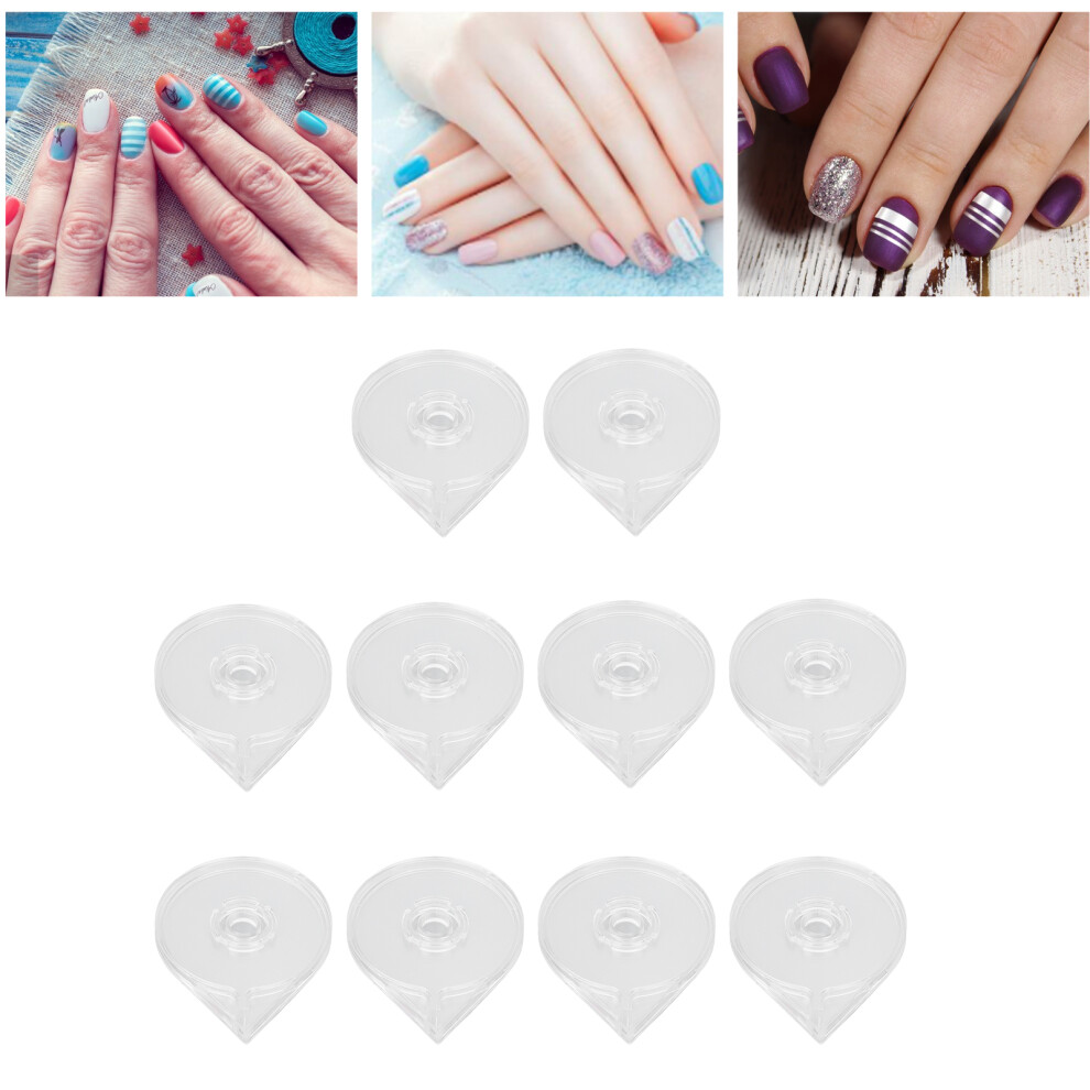 10pcs Empty Nail Art Striping Case Easy Cutting Manicure Design Tape Line Roller Holder Box