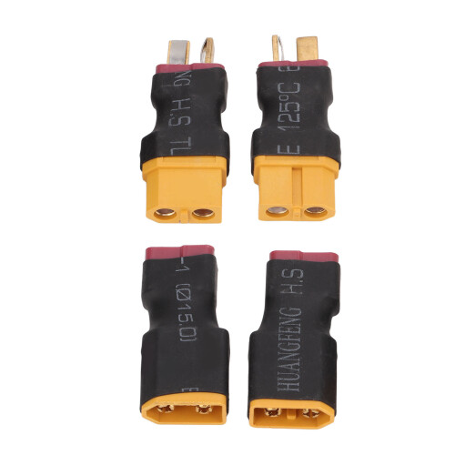 4 piezas de conectores XT60 hembra/macho a T hembra/macho negro RC 2