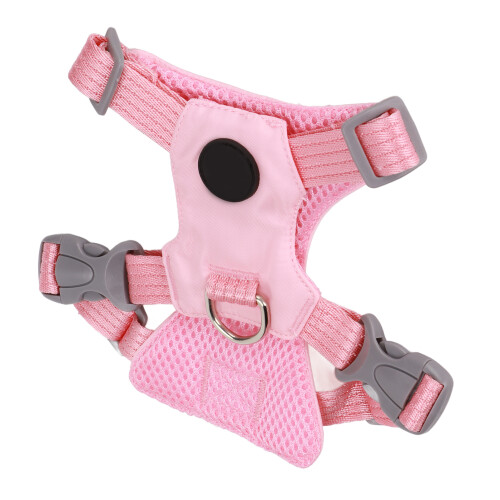 Chaleco multifuncional para mascotas talla M rosa arnés suave