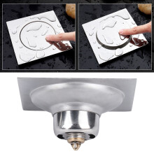 Scarico per pavimento a pedale in acciaio inox 10x10x5 cm 8oz