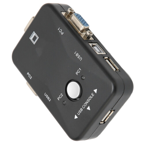 Commutateur KVM USB 2.0 à 2 ports, double écran 1920x1440
