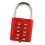 Candado de combinación de botones 75 g 74x39x11 mm Rojo 3
