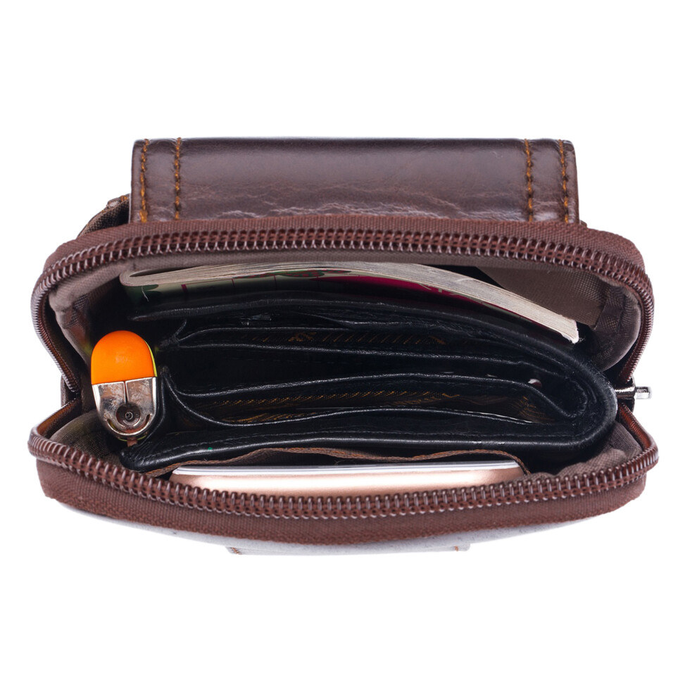 Men Leather Belt Pouch Waist Bag Fanny Pack Phone Pouch with Belt Loop-image-OPC-PHVQK7R-NEW