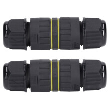 EW-M25-4P 4 conducteurs IP68 10-14mm Noir 2 pièces