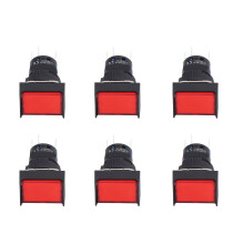 25 piezas de botón pulsador de 16 mm rojo, 5 A, BEM-LA16-11DS-J