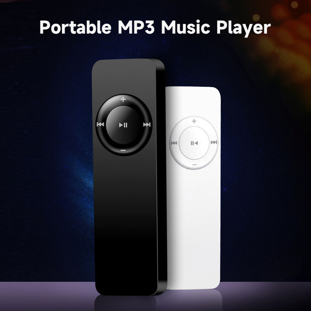 Portable Mp3 Music Player With Clear Sound Quality Tf Card Slot Rechargeable Lithium Battery Support Mp3/Wma Audio Format Black 9301321598131