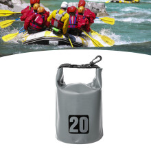 Bolso cubo impermeable moderno de PVC gris, bolsa seca de 20 L