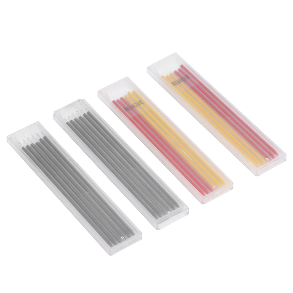 24Pcs Carpenter Pencil Refill Red Yellow Black Marking Scribing Tool Set Kit For Woodworking 4241321599897