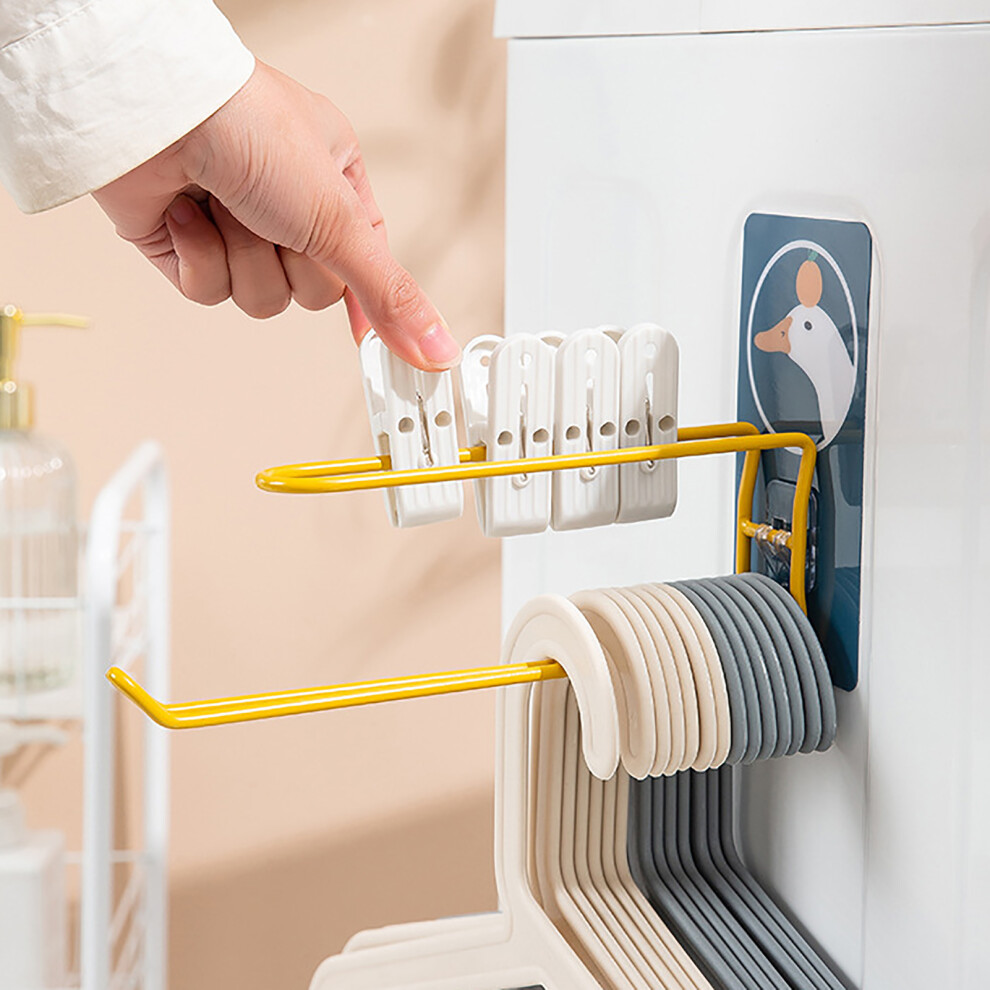 Wall Mounted Coat Rack Cartoon Animal 2 Layer Storage Space Saving Acrylic Adhesive Wrought Iron Spray Wall HangerDuck-image-OPC-PHVQKDJ-NEW