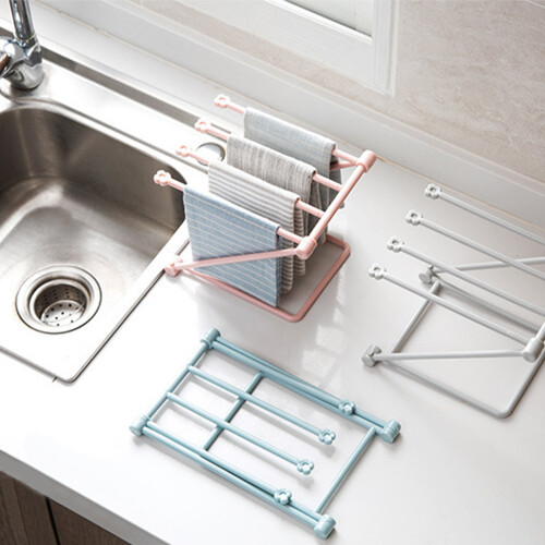 Porta panni da viso in PP blu 100 g rack verticale 2