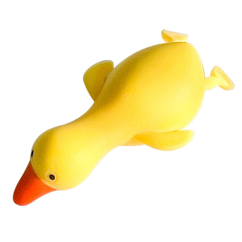 Juguete de ganso de vinilo amarillo para apretar 1