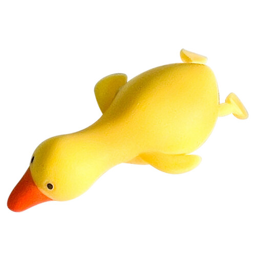 Juguete de ganso de vinilo amarillo para apretar