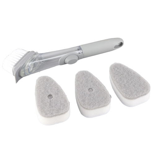 Kit spazzola automatica per pentole 220 g, 1 manico 3 spugne 1