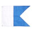 Drapeau de plongée bleu et blanc 49x35cm polyester 11g 3