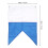 Drapeau de plongée bleu et blanc 49x35cm polyester 11g 9