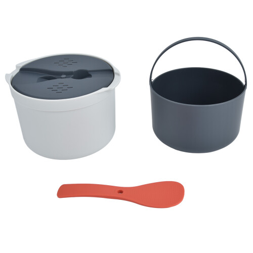 Cuiseur de riz au micro-ondes 2 L orange 18,5 x 18,5 x 13 cm PP