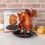 Bandeja vertical para asar pollo negra 20.6x20.5 cm 3
