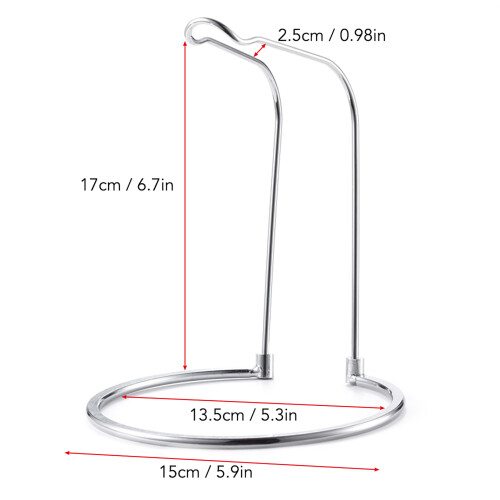 Support de moulinet de pêche en acier inoxydable 15x17cm argent 1
