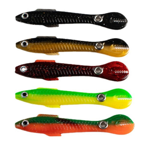 5 pezzi 10 cm 6 g Esche morbide Bionic Loach assortite 1