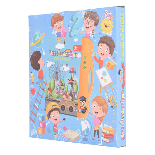 Libro sonoro verde in francese per bambini, 3xAA, 25x23.5cm 2