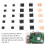 Kit di dissipatori in alluminio da 25 pezzi per Raspberry Pi A/B/B+/2/3/4 6