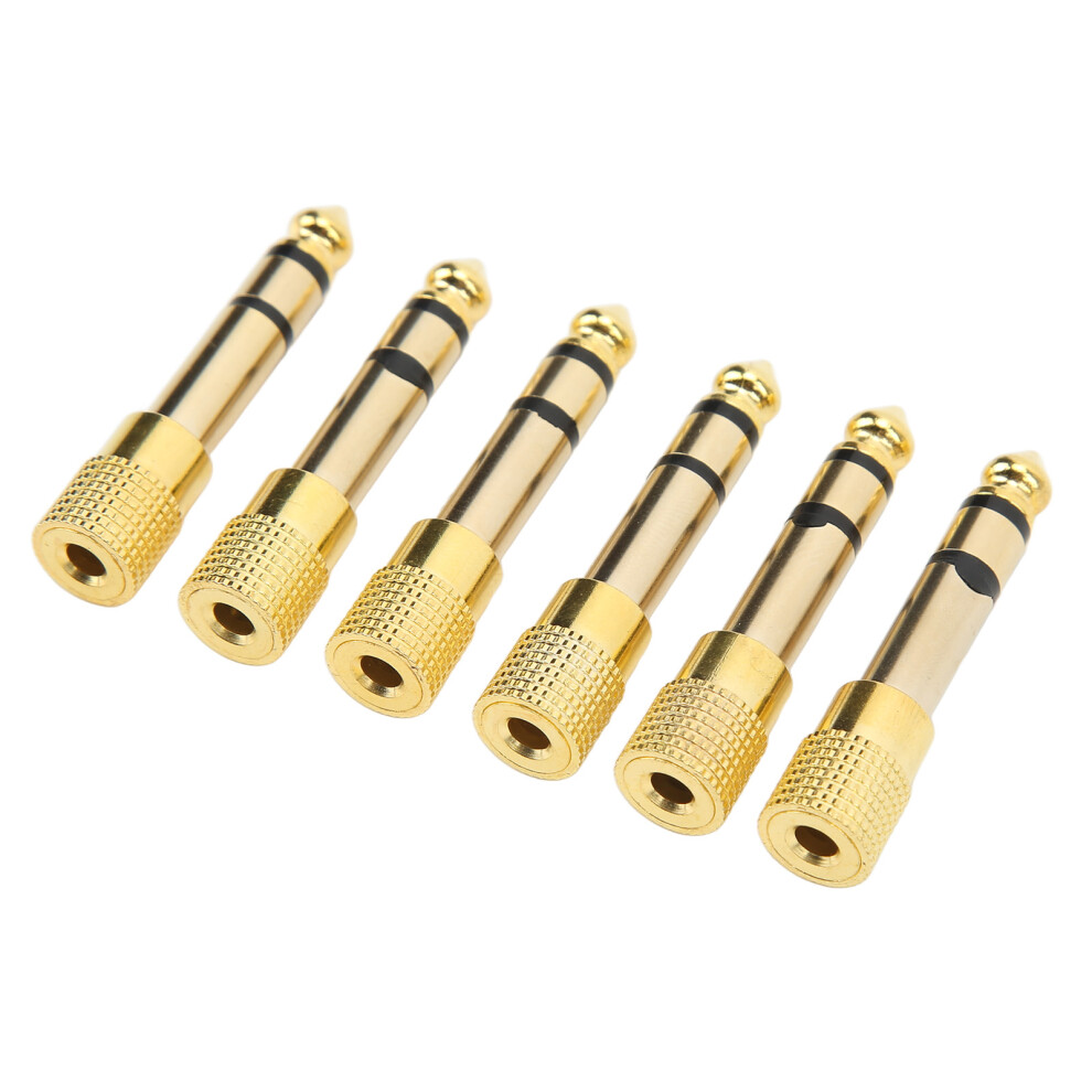 6 Pcs Headphone Adapter 3.5mm to 6.35mm Metal Microphone Converter Stereo Audio Jack Adapter for Mixer-image-OPC-PHVQKPV-NEW