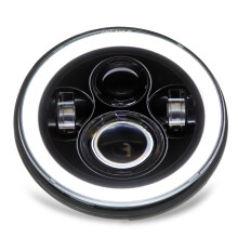 Phare Ă LED Angel Eye de 7 pouces blanc et jaune 12-80V