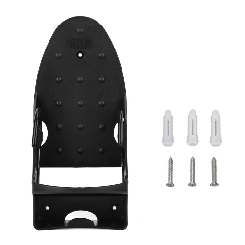Supporto per ferro da stiro elettrico 2 in 1 da parete nero 1