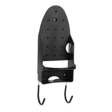 Supporto per ferro da stiro elettrico 2 in 1 da parete nero