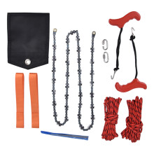 Hand Rope Chain Saw Efficient Both Sides Teeth Blades Folding Pocket Chainsaw for Tree Limb 53 Inch