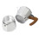 Cafetière moka en aluminium 3 tasses argentée 9