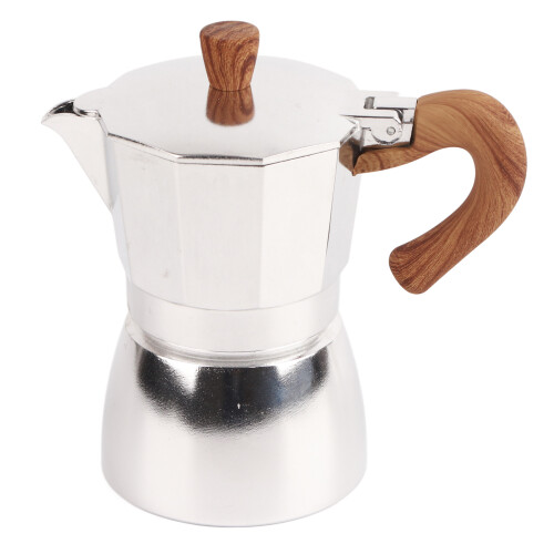 Cafetière moka en aluminium 3 tasses argentée 1
