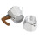 Cafetière moka en aluminium 3 tasses argentée 6