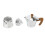 Cafetière moka en aluminium 3 tasses argentée 13