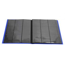 Raccoglitore per carte, 20 pagine, 9 scomparti, blu