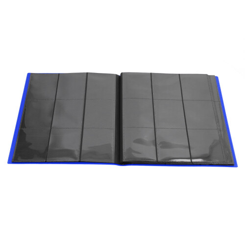 Raccoglitore per carte, 20 pagine, 9 scomparti, blu