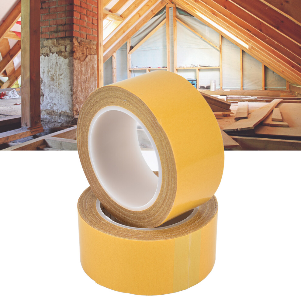 2Roll Double Sided Carpet Tape 10M Length Strong Adhesive Fiberglass For Hardwood Floor Door Window 7891321608357