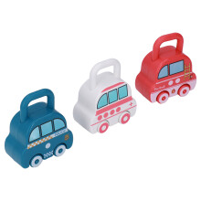 Candados educativos con forma de coche: emparejar números, coloridos