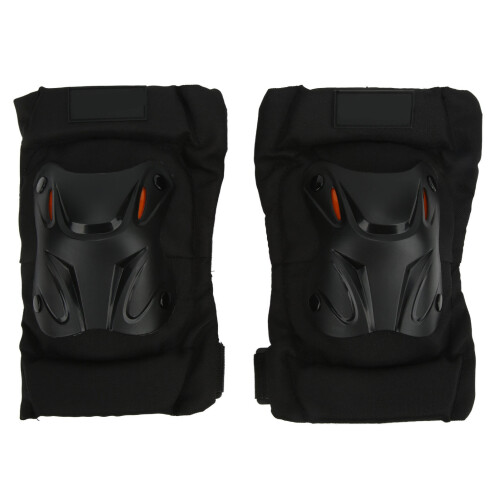 2 piezas protectoras de codo para motocicleta talla única negro 1