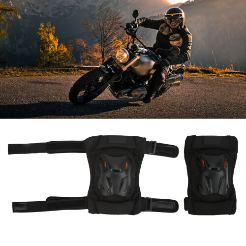 2 piezas protectoras de codo para motocicleta talla única negro
