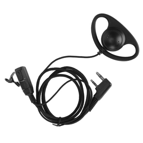 Oreillette Walkie-Talkie à réduction de bruit, 3,5/2,5 mm, Noir
