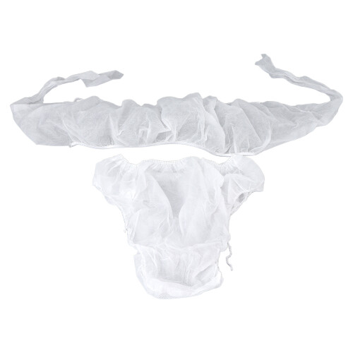Conjunto desechable de sujetador y ropa interior, no tejido, transpirable