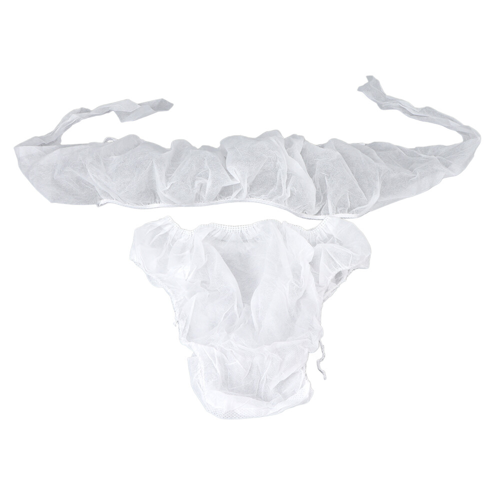 Disposable Bra Underwear Women Travel Portable Beauty Salon Soft Hygienic Breathable Bra Panties Set-image-OPC-PHVQNHG-NEW