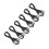 6 piezas de cable negro USB 2.0 tipo A a conector de barril de 5.5x2.1mm 5V 14