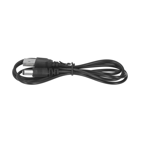 6 piezas de cable negro USB 2.0 tipo A a conector de barril de 5.5x2.1mm 5V 2