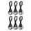 6 piezas de cable negro USB 2.0 tipo A a conector de barril de 5.5x2.1mm 5V 2