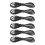 6 piezas de cable negro USB 2.0 tipo A a conector de barril de 5.5x2.1mm 5V 1