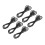 6 piezas de cable negro USB 2.0 tipo A a conector de barril de 5.5x2.1mm 5V 15