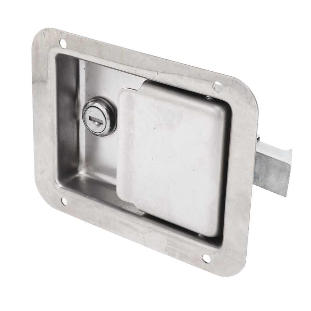 Stainless Steel Toolbox Lock Rv Handle Latch Paddle Lock With 2 Keys For Trailer Truck 8441321615108